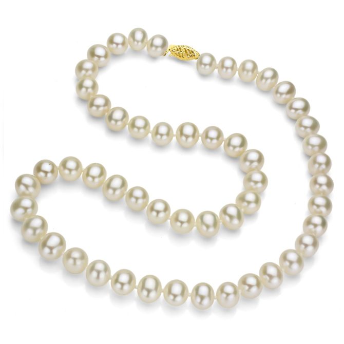 White Cultured Freshwater Pearl Strand Necklace