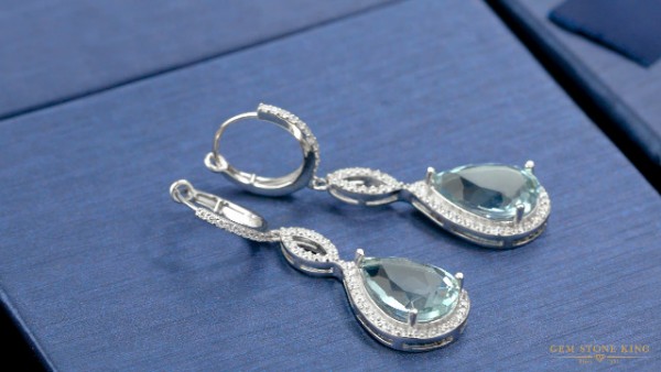 Gem Stone King Sterling Silver Long Drop Dangle Earrings