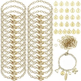 26 Pieces Chain Bracelet Round Link Chain Bracelets