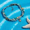 Silver Starfish Tortoise Charm Bohemian Foot anklets