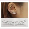 Hoop Climber Cartilage Earrings with Cubic Zirconia