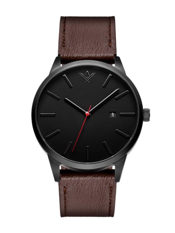 45 MM Analog Watch with Leather Band SlideBelts Brig Taylor Classic Mens