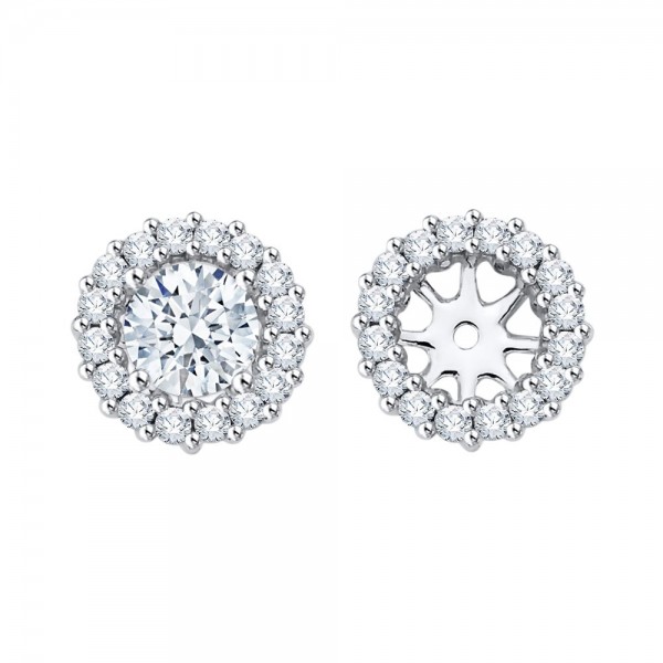 Diamond Earring Jackets in 14K White Gold