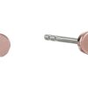 Fossil Round Rose Gold-Tone Earring Jacket