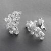 Mariell Bridal Wedding CZ Clip Earrings with Marquis