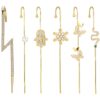 18 K Gold Plated Personalized Hypoallergenic Rhinestone Earrings Set