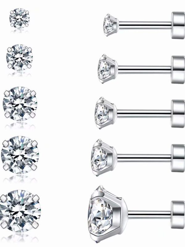Helix Cubic Zirconia Hypoallergenic Stud Earrings