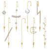 Hypoallergenic Piercing Gold Ear Cuffs Crawler Hook Earrings