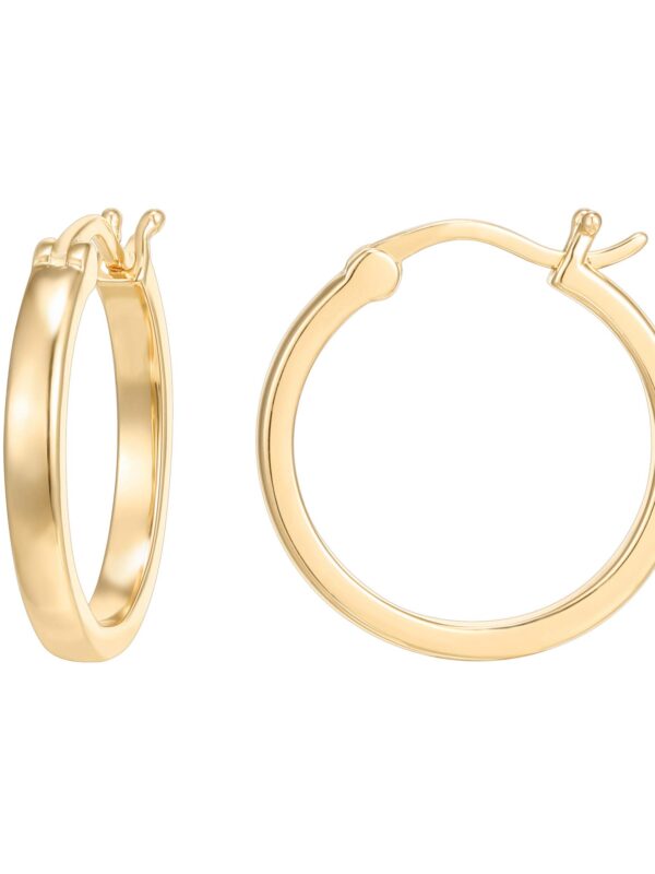 14K Yellow Gold Hoop Earrings for Women