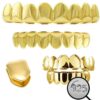 14K Yellow Gold Top & Bottom Grills for Teeth