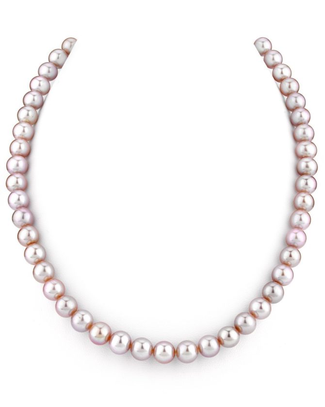 THE PEARL SOURCE 6.5-7.0mm AAA Quality Pink Necklace