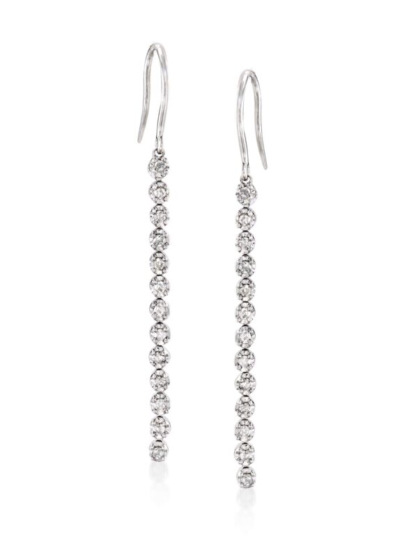 Diamond Linear Drop Earrings Ross-Simons