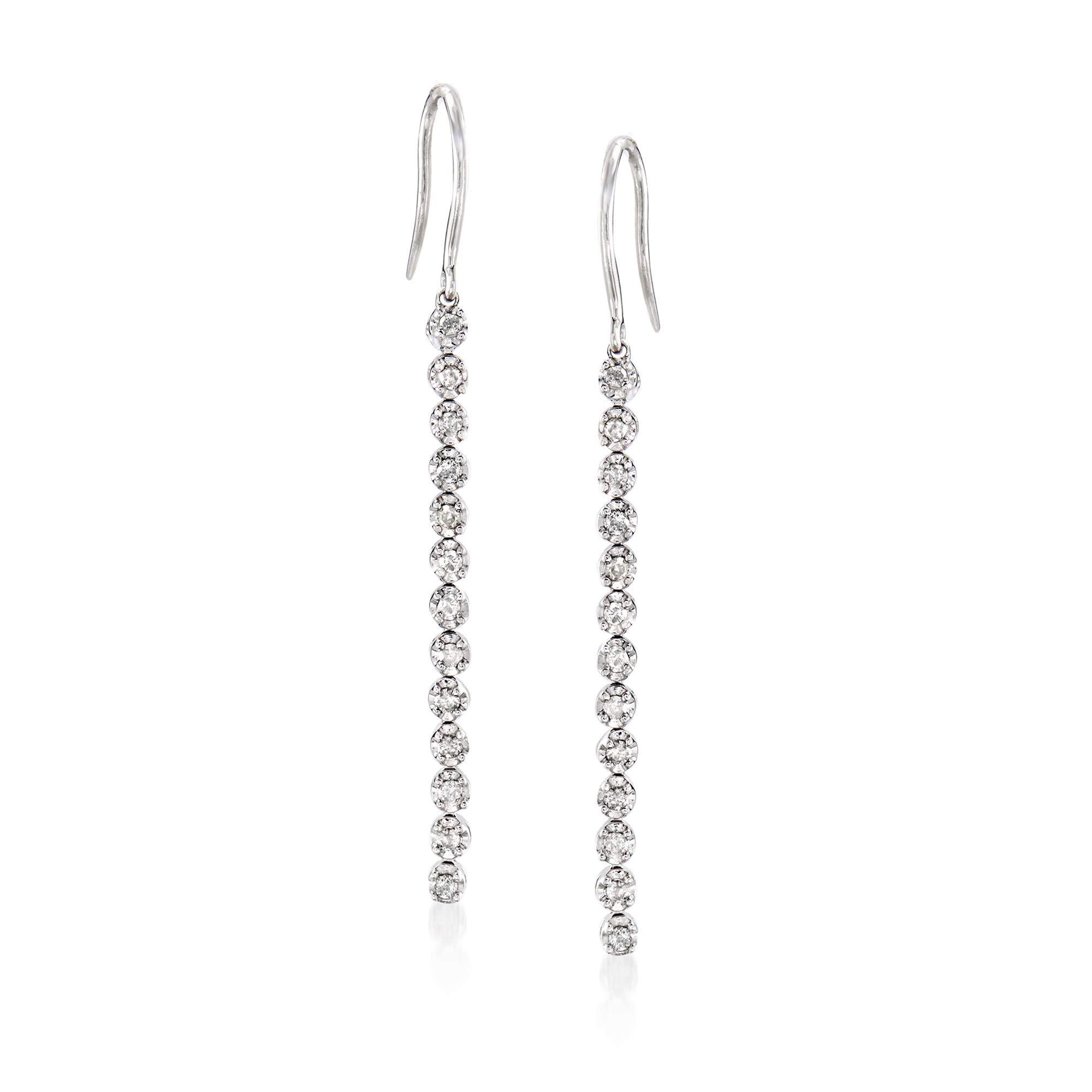 Diamond Linear Drop Earrings Ross-Simons