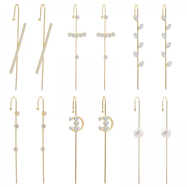 6 Pairs Ear Wrap Crawler Earrings