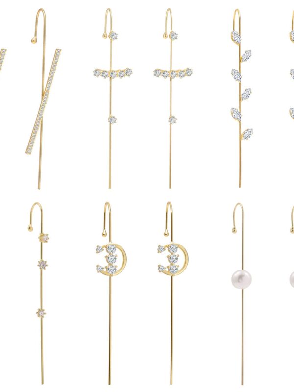 6 Pairs Ear Wrap Crawler Earrings