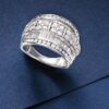 Ross-Simons 2.00 ct. t.w. Round and Baguette Diamond Multi-Row Ring