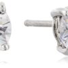 Timeless Elegance: Platinum Plated Swarovski Zirconia Stud Earrings ?✨