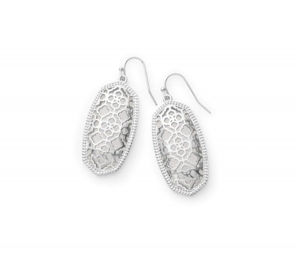 Kendra Scott Elle Drop Earrings Rhodium-Plated