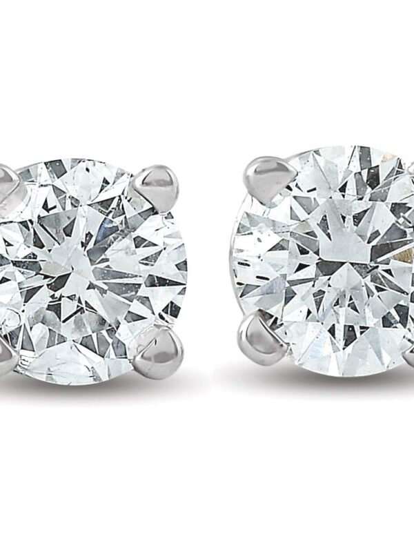 Brilliant Cut Diamond Stud Earrings in 14K Gold Classic
