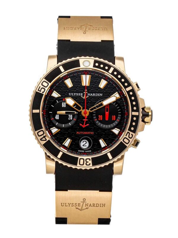Ulysse Nardin Maxi Marine Chronograph Black Dial Men's Watch