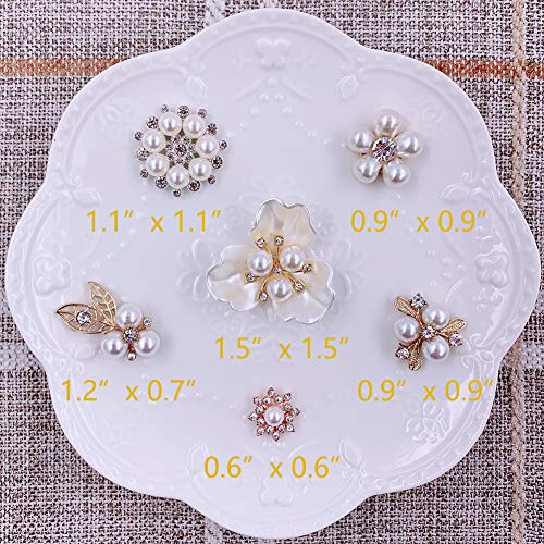 Embellishments Pearl Brooch Alloy Pendants for Jewelry
