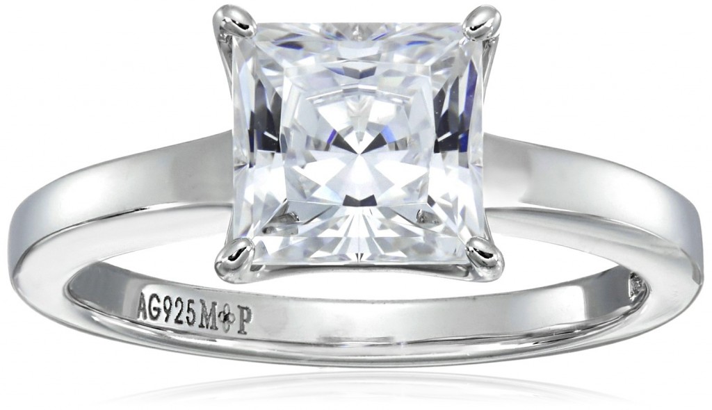 Princess-Cut Solitaire Ring made with Swarovski Zirconia NEW!