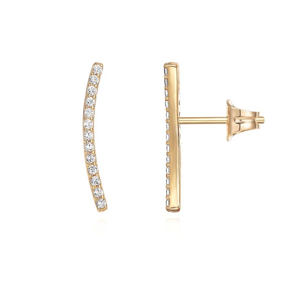 Hypoallergenic 14K Gold Plated Ear Crawler Jackets