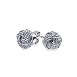 Twisted Cable Braided Rope Knot Love Knot Stud Earrings