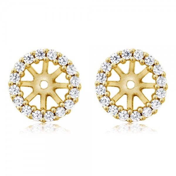 Gem Stone King Yellow Gold Plated Sterling Silver Earring