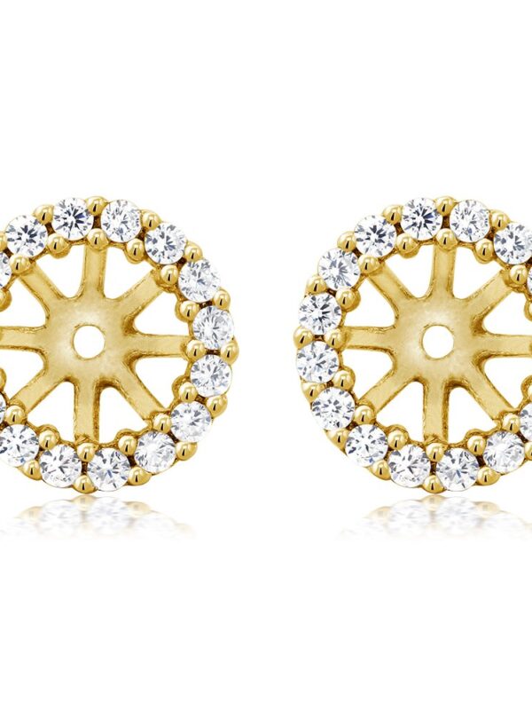 Gem Stone King Yellow Gold Plated Sterling Silver Earring