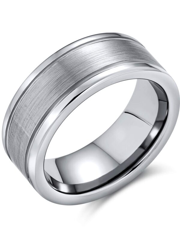 Titanium Wedding Band Ring Bling Comfort Fit 8MM