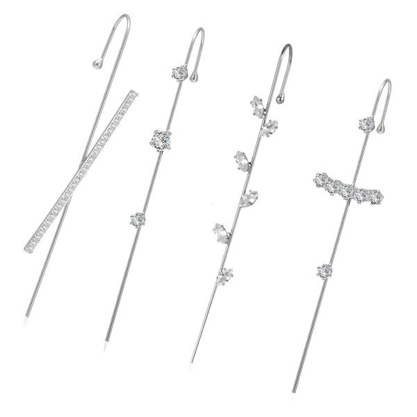 4 pcs Ear Wrap Crawler Hook Earrings for Women