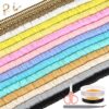 4800 Pcs Clay Beads Kit, 15 Strands 6mm Flat Round Polymer