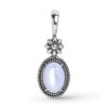 Sterling Silver White Mother of Pearl Native Flower Pendant Enhancer
