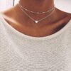 Aluinn Love Heart Layered Choker Necklace