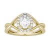 Oval Statement Ring 14K Yellow Gold Moissanite