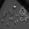 Hestya 6 Pairs Stainless Steel Ear Clips Non