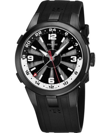 Perrelet Turbine GMT Mens Automatic Watch - 44mm Analog Black Watches
