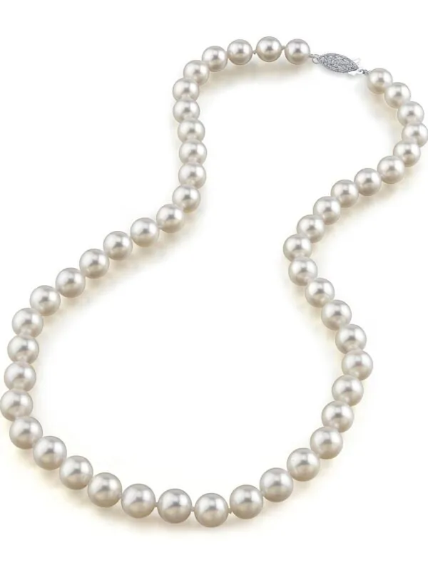14K Gold Saltwater Cultured Pearl Necklace