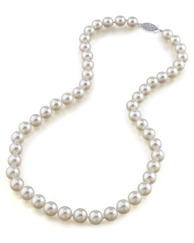 14K Gold Saltwater Cultured Pearl Necklace