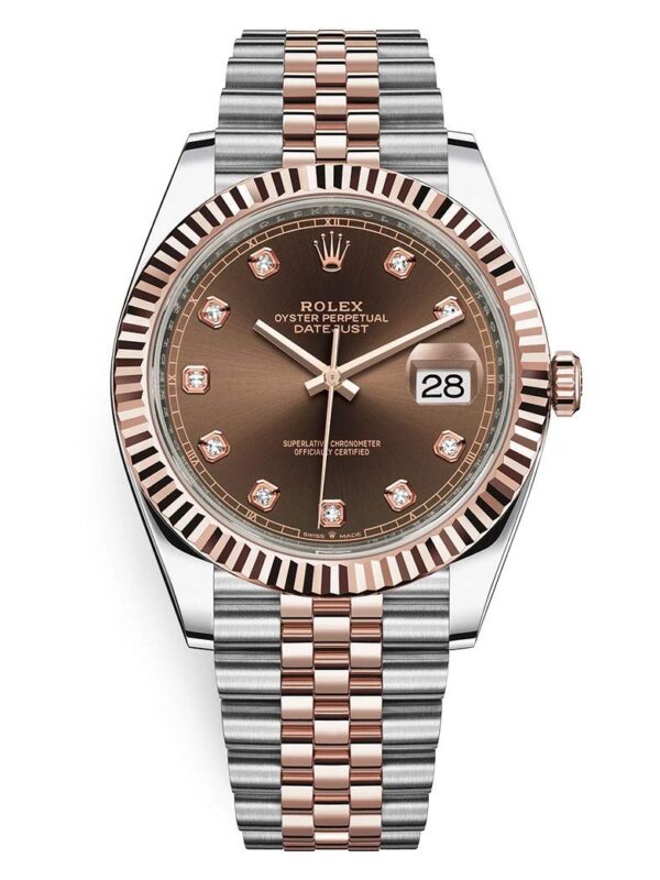 Steel & Everose Gold Watch Jubilee Bracelet Chocolate 