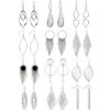 12 Pairs Drop Dangle Earrings boho Fashion Jewelry