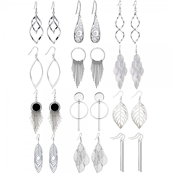 12 Pairs Drop Dangle Earrings boho Fashion Jewelry