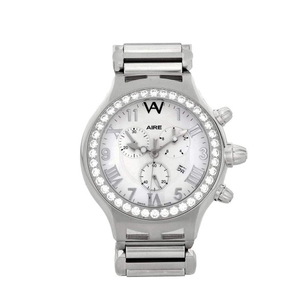 Aire Parlay Swiss Made Quartz Chronograph Over-Sized Mens Diamond Watch