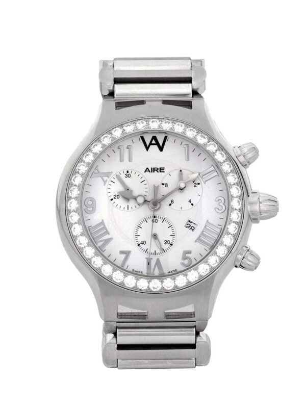 Aire Parlay Swiss Made Quartz Chronograph Over-Sized Mens Diamond Watch