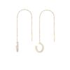 PAVOI 14K Gold Plated Sterling Silver Cuff Threader Earrings