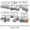 36 Pairs Fashion Vintage Drop Dangle Earrings Set