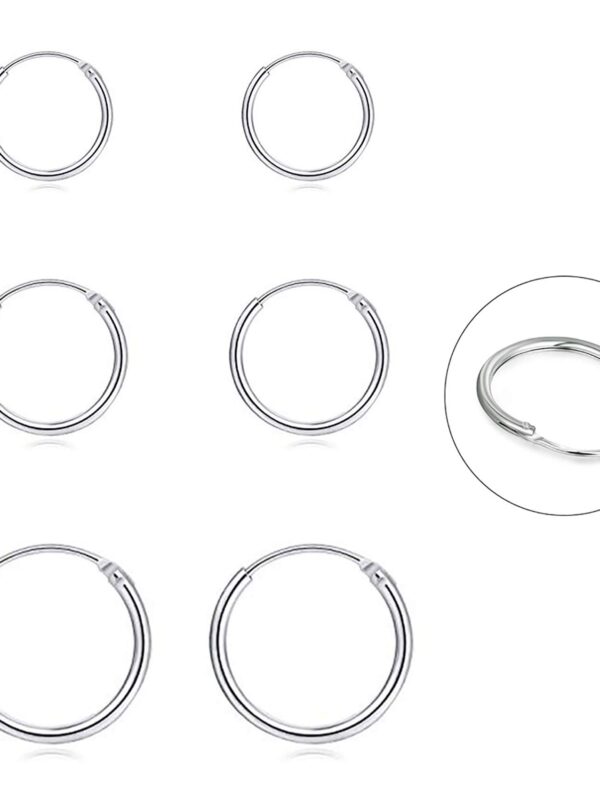 Hoop Earrings- Cartilage Earring Endless Small Hoop Earrings Set