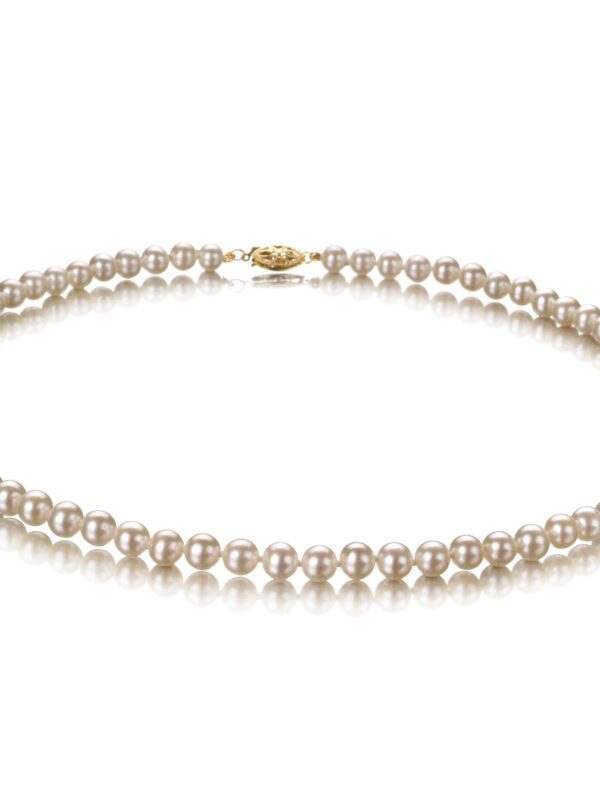 White 5-5.5mm AA Quality Freshwater Gold Cultured Pearl Necklace