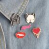 Floral Fruits Enamel Brooch Pins Cartoon Lapel Pins